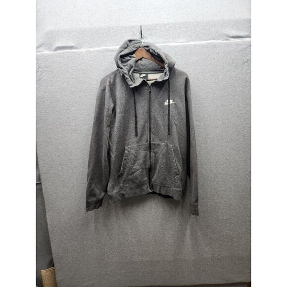 Nike Mens Grey Hooded Zip-Up Sweatshirt L - Picture 1 of 4
